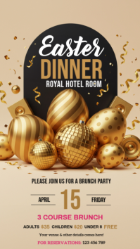 Brown Easter Brunch Party Instagram Story template