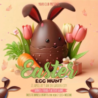 Brown Easter Egg Hunt Instagram Post template