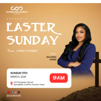 Brown Editable Professional Easter Sunday Service Instagram Post template