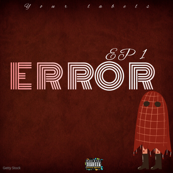 Brown Error Album Cover Template | PosterMyWall