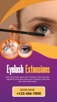 Brown Eyelash Extension Services Whatsapp Sta template