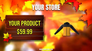 Castanho Brown  Fall / Autumn Video Store Sale Digital Digitalt display Template