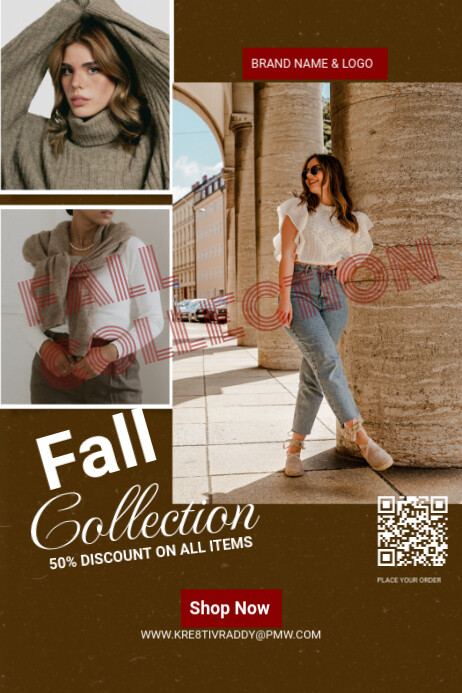 Plantilla de Brown Fall Collection Poster | PosterMyWall