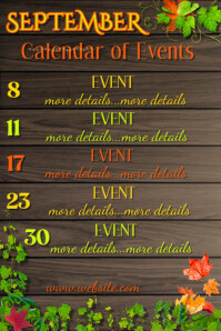 Marron Event Calendar Iphosta Template