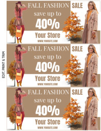 Brown  Fall Fashion Sale Ad Flyer (us Letter) Volante (Carta US) template