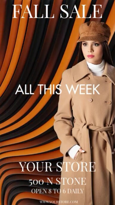 Plantilla de Brown Fall Sale Video Ad Digital Display (9:16) | PosterMyWall