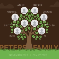 Brown Family Tree Instagram Image template