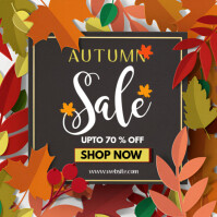 Marrón Autumn Sale Quadrato Template