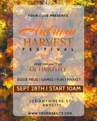 Brown Floral Autumn Harvest Festival Instagram Portrait template