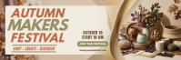 棕色 Autumn Makers Festival Заголовок Twitter Template