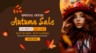 Brown Autumn Sale Digitale Vertoning Template