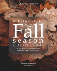 Marrón Autumn Sale Instagram Portrait Template