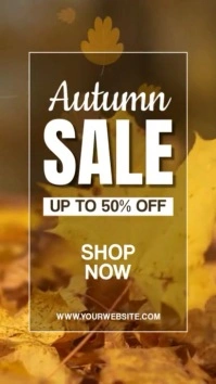 Brown Floral Autumn Sale Reel Instagram template