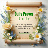 Brown Floral Daily Prayer Quote Logo โลโก้ template