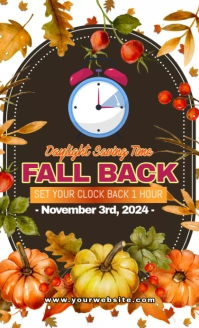 Brown Floral Daylight Saving Time Legal As template