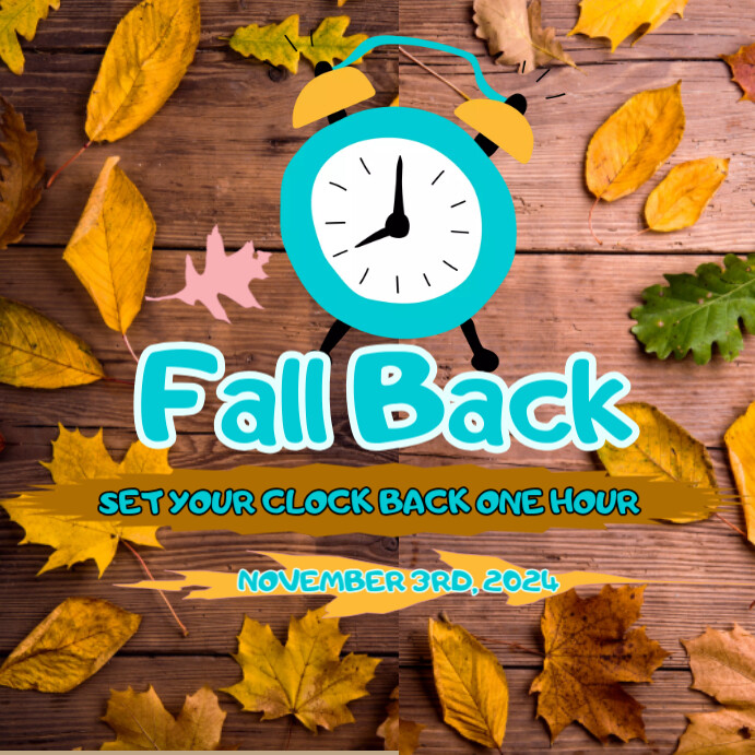 Copy of Brown Floral Daylight Saving Time Pos Instagram | PosterMyWall