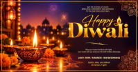 Black Diwali Celebration Gambar Bersama Facebook Template