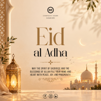 Brown Floral Eid al-Adha Celebration Instagram Post template