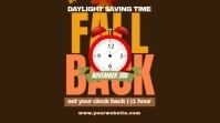 Brown Floral Fall Back Daylight Saving Time Pos Twitter template