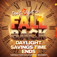 Brown Floral Fall Back Sale Instagram Post Wpis na Instagrama template