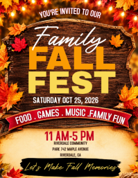 Brown Fall Festival Flyer Template