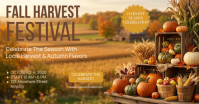 Brown Fall Harvest Festival Изображение, которым поделились на Facebook Template