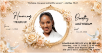 White Funeral Announcement delt Facebook-billede Template