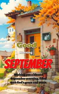 Sept Morning Floral September Morning A4 Template | PosterMyWall