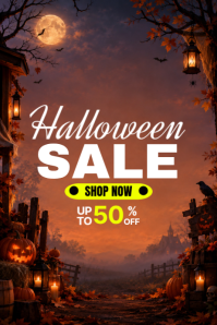 Brown Halloween Sale Plakkaat Template