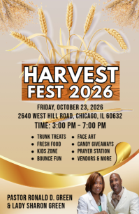 Brown Harvest Festival Tabloid Template