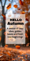 棕色 Autumn Season Oprolbanier 3'×6' Template