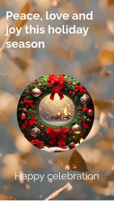 Brown Floral Holiday Greetings Instagram Reel Template | PosterMyWall