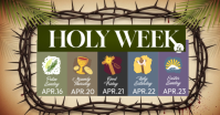 Brown Floral Holy Week Facebook Shared Image template