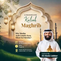 Brun Islamic Lecture Invitation Instagram-opslag Template