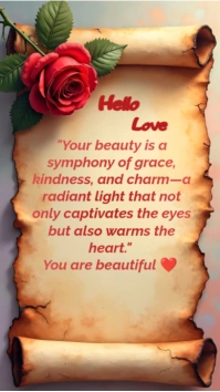 Brown Floral love quotes Instagram Story template