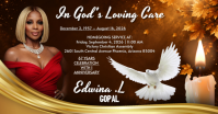 棕色 Memorial Service Announcement Facebook Shared Image Template