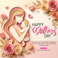 Brown Floral Mother's Day Instagram Post Video template