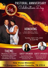 Brown Floral Pastoral Anniversary Celebration A5 Video template