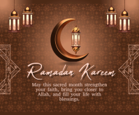 Brown Floral Ramadan Medium Rectangle template