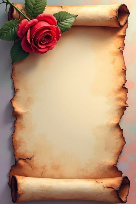 Copy of Brown Floral Scroll And Rose Valentines Day Card Poster ...