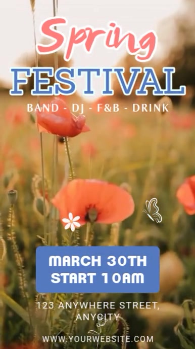 Copy of Brown Floral Spring Festival Reel Instagram | PosterMyWall