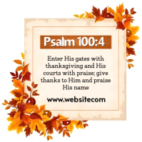 White Religious Thanksgiving Kvadrat Template