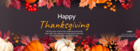 棕色 Thanksgiving Greeting Facebook Cover Photo Template