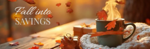 Brown Floral Warm, Inviting Header With A Steaming Mug, Wrapped Gifts, Cozy Knitwear, And Gently Fal E-Mail-Überschrift template