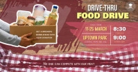 Brown Food Drive Campaign Facebook Post Templ template