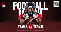 Brown Football Match Facebook Shared Image template