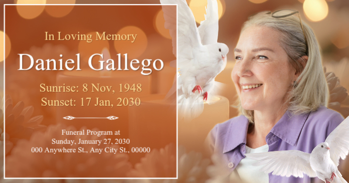 Funeral Program Facebook Post Template | PosterMyWall