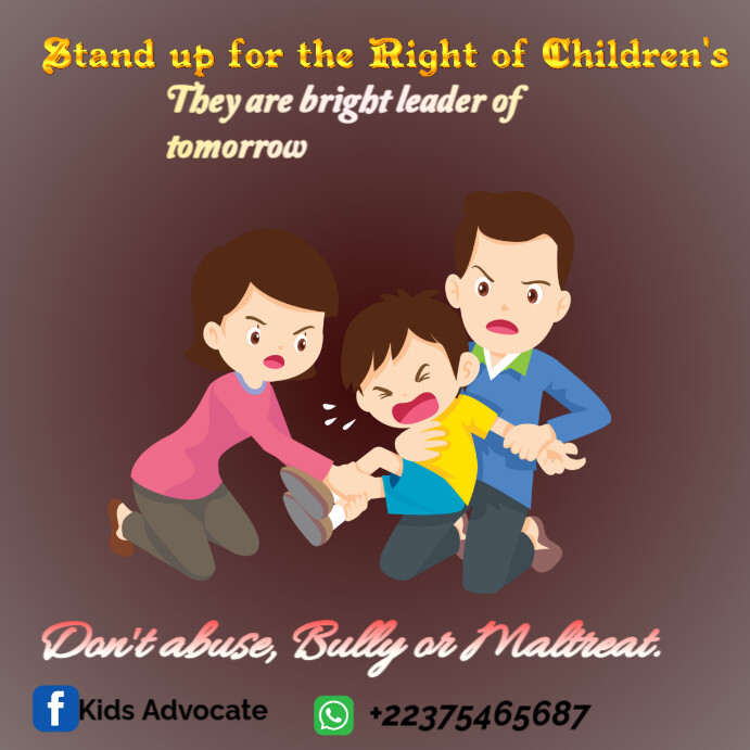 Brown Futuristic Child Abuse Awareness, Ki Instagram Post Template ...
