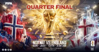 สีน้ำตาล FIFA Quarter Final Match Facebook-Anzeige Template