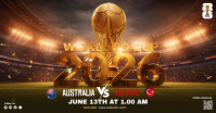 Brown Futuristic FIFA World Cup 2026 Facebook Shared Image template